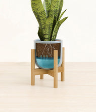 Load image into Gallery viewer, Misty Blue stand:bamboo
